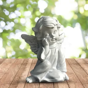 2024 Resin Fairy Girl Angel Figurine Peaceful Prayer Sculpture Desktop Ornaments Retro Flower Fairy Small Decorative Home Decor - Image 5