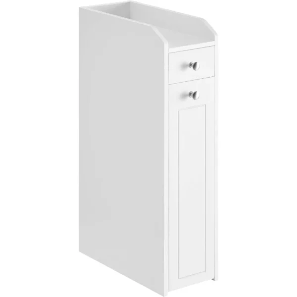 Small Bathroom Storage Cabinet, Slim Bathroom Storage Organizer, Toilet Paper Holder with Storage, Toilet Paper Storage Cabinet - Image 3