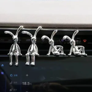 Cute Ornament Cartoon Rabbit Ornament Kawaii Car Accessories Office Desktop Decor Creative Crafts Gifts Decorative Figurines - Image 4