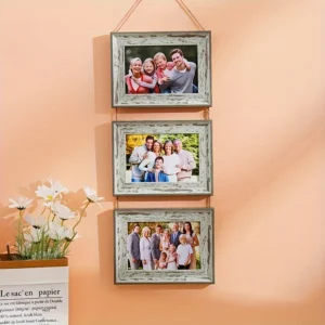 1pc 3-in-1 Combination Wall-mounted Photo Frame-Hanging Photo Frame Wall Photo Frame, Folding Photo Frame Can Display 3 Photos - Image 6
