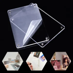 Clear Acrylic Picture Photo Frame Magnetic Photocard Holder Poster Display Stand Photo Frame Protect Office Desktop Ornament - Image 3