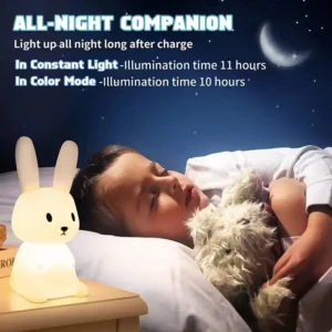LED Night light Silicone Rabbit Touch Sensor lamp Cute Animal Light Bedroom Decor Gift for Kid Baby Child Table Lamp Home Decor - Image 5