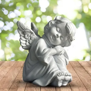 2024 Resin Fairy Girl Angel Figurine Peaceful Prayer Sculpture Desktop Ornaments Retro Flower Fairy Small Decorative Home Decor - Image 4