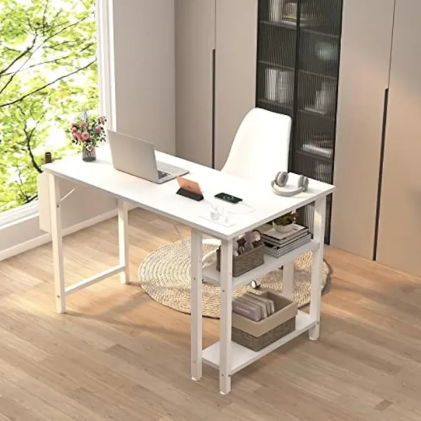 Table Computer Desks L-Shaped Desk PC Desks 40 Inch Small Corner Desk for Small Space Home Office Furniture Pliante Reading Room - Image 3