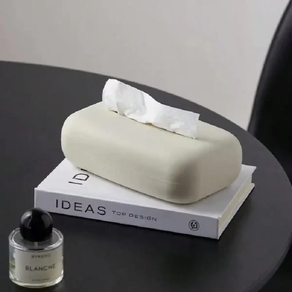Light Luxury Tissue Box Soft Waterproof Tissue Box Cover Silicone Reusable Wet Wipe Box Holder Bathroom Kitchen Paper Holder - Image 3