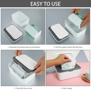 Wet Tissue Box Paper Dispenser Portable with Lid Tissue Storage Box Holder Dustproof Baby Car Organizer Napkin Hot - Image 5