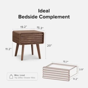 Nightstand, Small Nightstands with Drawers, Side Table with Storage, Nightstand - Image 3
