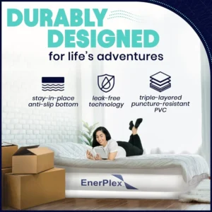 Air Mattress with Built-in Pump - Double Height Inflatable Mattress for Camping, Home & Portable Travel - Image 4