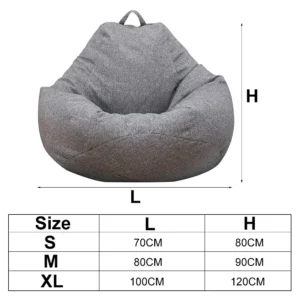 Large Bean Bag Chair Sofa Cover Comfortable Outdoor Lazy Seat Bag Couch Cover without Filler for Adults Kids Soft Tatami Chairs - Image 2