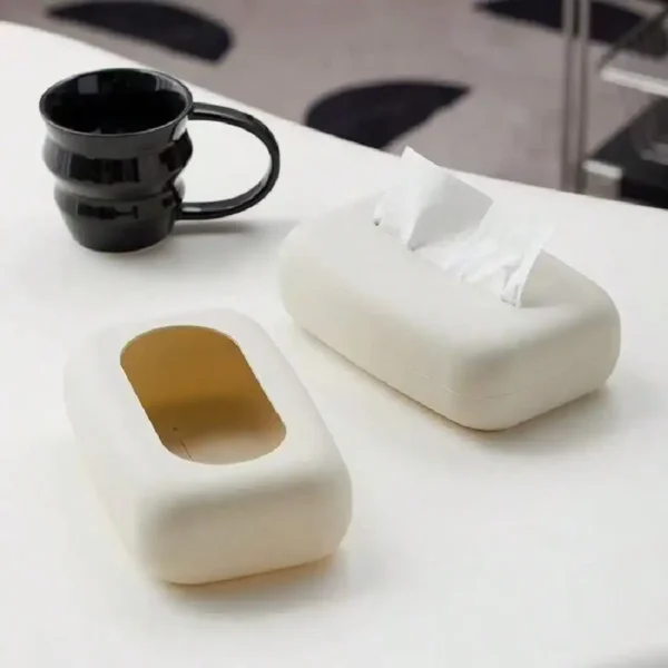 Light Luxury Tissue Box Soft Waterproof Tissue Box Cover Silicone Reusable Wet Wipe Box Holder Bathroom Kitchen Paper Holder - Image 4
