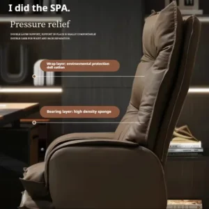 Recliner Ergonomic Office Chairs Computer Boss Leather Executive Chair Lounge Swivel Cadeira De Escritorio Office Furniture WKOC - Image 3