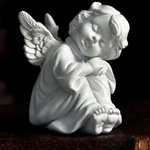 2024 Resin Fairy Girl Angel Figurine Peaceful Prayer Sculpture Desktop Ornaments Retro Flower Fairy Small Decorative Home Decor - Image 2