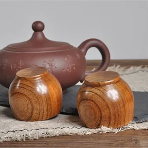 Wooden Tea Set Cup Wood Coffee Tea Beer Juice Milk Water Mug Handmade Natural Home Kitchen Bowls - Image 4