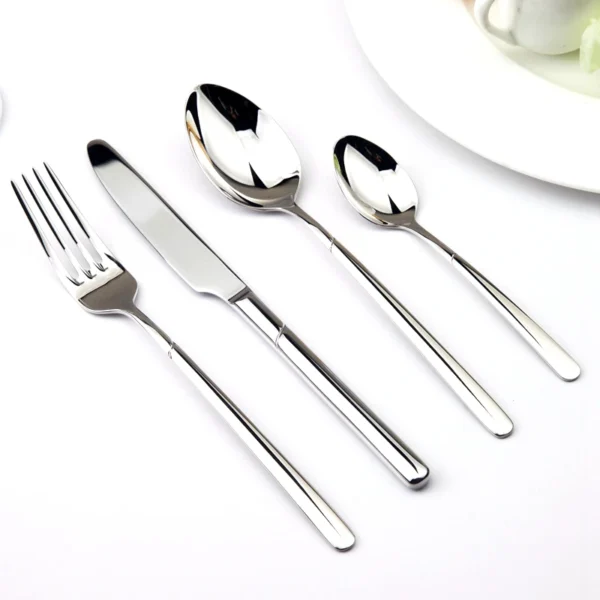 Cozy Zone Dinnerware Set Luxury Cutlery Steel Set Quality 24Pcs Tableware Knives Forks Dining Dinner Set Western Food Restaurant - Image 4
