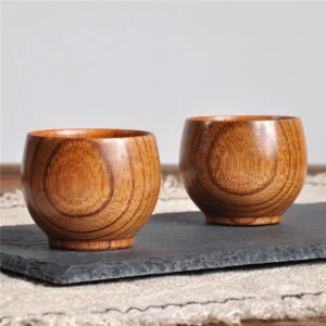 Wooden Tea Set Cup Wood Coffee Tea Beer Juice Milk Water Mug Handmade Natural Home Kitchen Bowls - Image 5