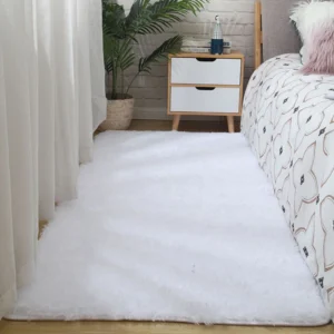 Fluffy Plush Carpet For Modern Home Living Room Sofa Area Rug Silky Soft Crawling Mat Children Bedroom Large Carpet Light Gray - Image 4