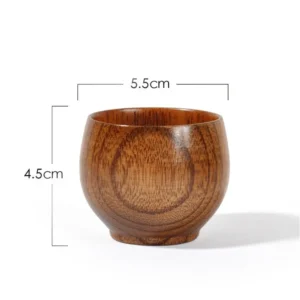 Wooden Tea Set Cup Wood Coffee Tea Beer Juice Milk Water Mug Handmade Natural Home Kitchen Bowls - Image 6