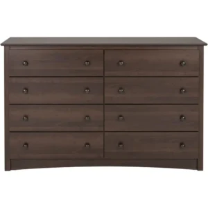8 Drawer Double Dresser for Bedroom, 15.75" D X 59" W X 36.25" H, Espresso,Dressers - Image 4
