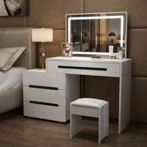 Minimalist Bedroom Vanity Table Luxury Mirror Vanity Stretchable Cabinet Dressers for Bedroom Tocador Nordic Furniture - Image 5