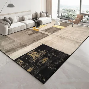 Modern Golden Geometry Carpet for Living Room Light Luxury Rugs for Bedroom Decor Large Area Lounge Sofa Side Floor Mats 200x300 - Image 2