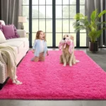 Area Rug for Bedroom Fluffy Living Room Area Rug Fluffy Carpet for Kids Room Shaggy Plush Rug for Nursery Room Fuzzy Rug Carpet