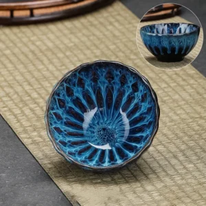 1 Chinese style tea cup, kiln transformed ceramic tea cup, Kung Fu tea cup, household afternoon tea cup coffee cup espresso cups - Image 4