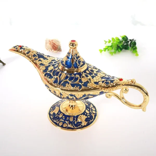 Legendary Aladdin Lamp European Retro Magic Genie Wishing Lamp Table Decoration Metal Crafts Wedding Party Home Decoration - Image 3