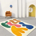 Abstract Dyed Minimalist Carpet Comfortable Soft Art Bedroom Rug Luxurious Living Room Carpets Sofa Washable Easy Clean Play Rug