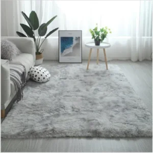 Fluffy Plush Carpet For Modern Home Living Room Sofa Area Rug Silky Soft Crawling Mat Children Bedroom Large Carpet Light Gray - Image 3