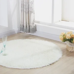 1Pcs Fluffy Rug Round Velvet Floor Carpets Living Room Decoration Home Area Mats Solid Long Plush Carpet Shaggy Rugs for Bedroom - Image 5