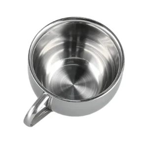 Insulated Coffee Cup with Saucer Spoon Set Stainless Steel Double Walled Mugs Milk Tea Cup for Kitchens Hotels Coffee Shops - Image 6
