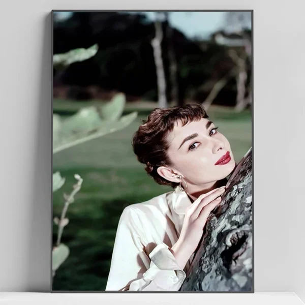 Famous Actress Audrey Hepburn Poster Decoration Home Decorations Room Decor Painting on Canvas Art Posters for Wall Decororation - Image 2