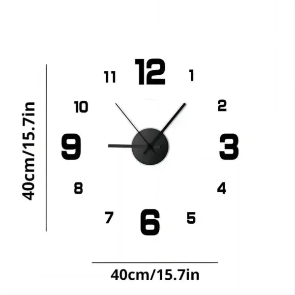 Modern Design Large Wall Clock 3D DIY Quartz Clock Fashion Watch Acrylic Mirror Sticker Living Room Home Decorations Decor - Image 5
