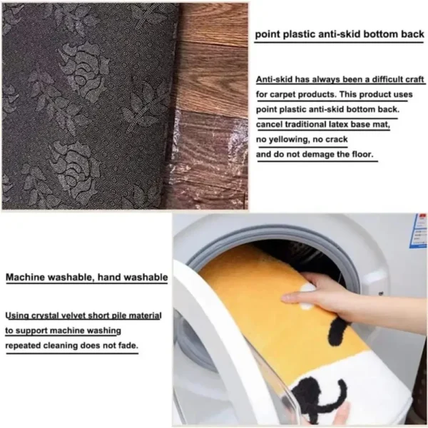 Kitchen Carpet Mats for Floor Bedroom Living Room Long Bedside Area Rug Soft Washable Carpet Anti Slip Bathroom Entrance Doormat - Image 4