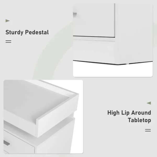 9 Drawer Dresser with LED Light, Modern Chest of Drawers for Closet, Wide Drawer Organizer Cabinet for Bedroom, White - Image 5