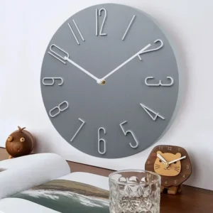 Bathroom simplicity Wall Clock Analog Wall Clock Large Number Wall Clock Silent Watch Home Living Room Office Bedroom 8 Inch - Image 4