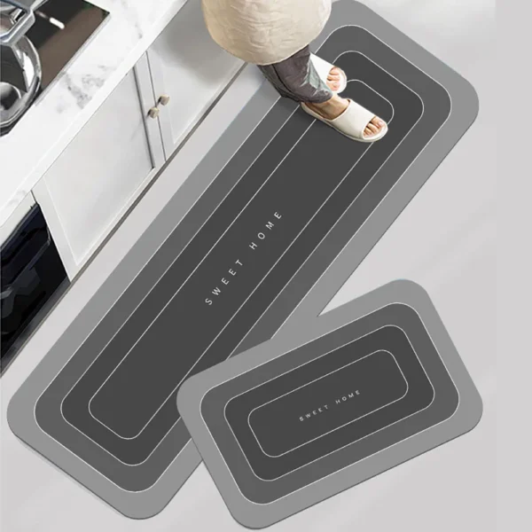 Super Absorbent Kitchen Floor Mat Crystal Velvet Pad Bath Pad Anti-Slip Carpet Kitchen Mats Wipeable Wash Long Strip Carpet - Image 4