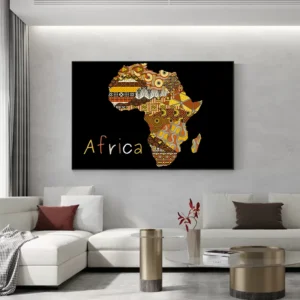 Vintage Map of Africa Poster Print Canvas Painting Africa Landscape Wall Art Picture For Modern Living Room Home Decoration - Image 3