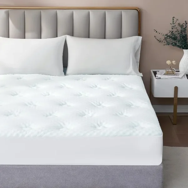 Memory Foam Twin Size Mattress Topper, Gel Twin Mattress Pad with Deep Pocket, Breathable Air Twin Mattress Cover - Image 2