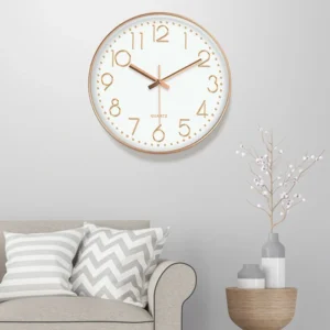 8 Inch Silent Quartz Wall Clock, Round 3D Digital Modern Wall Clock, Non-Ticking Wall Clock, Bedroom Living Room - Image 6