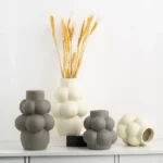 Minimalist Modern Bubble Ball Ceramic Vase with Distinctive and High Grade Decoration Interior Decoration