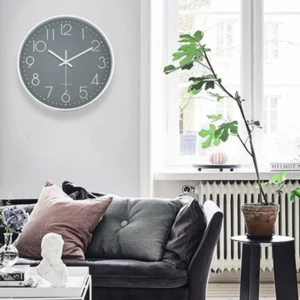 8 Inch Silent Quartz Wall Clock, Round 3D Digital Modern Wall Clock, Non-Ticking Wall Clock, Bedroom Living Room - Image 5