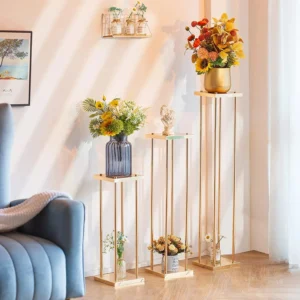 3/5/10 PCS/ LOT Flower Vase Gold Column Stand Metal Road Lead Wedding Centerpiece Flower Rack For Event Party Decoration - Image 3