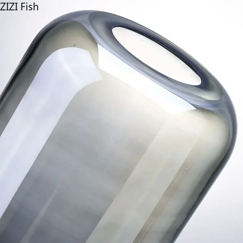 Gradient Colored Detachable Glass Vase Hydroponic Flower Pots Desk Decoration Artificial Flower Decorative Floral Arrangement - Image 5