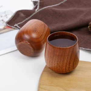 1pc- Wooden coffee cup, casual water cup, milk cup, summer drink, kitchen items, home kitchen items, birthday gifts - Image 5