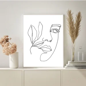 Abstract Line Face Woman Minimalist Wall Art Canvas Painting Nordic Posters And Prints Wall Pictures For Living Room Home Decor - Image 4