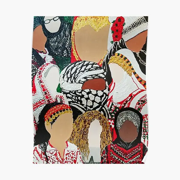 Palestinian Ladies Poster Modern Decor Home Print Picture Wall Room Vintage Painting Art Funny Decoration Mural No Frame