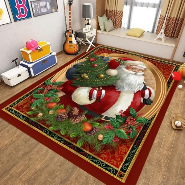 Christmas Rectangle Large Area Rugs Santa Claus Rug for Living Room Bedroom Carpet Playroom Decor Kid Gift - Image 6