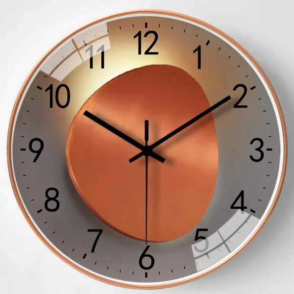 Modern Simple Punctuality Quartz Wall Clock Light Shadow Geometric Design Silent Movement Living Room Bedroom Decor Pendant - Image 2