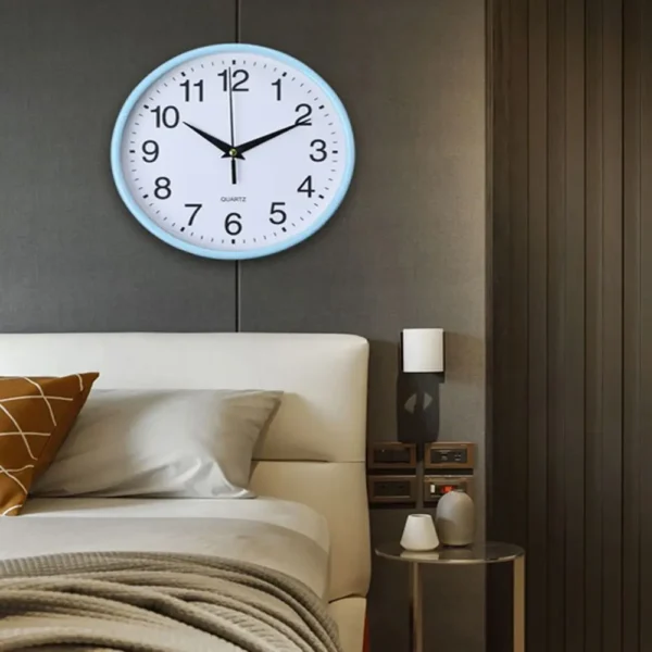 8 Inch Large Vintage Round Modern Decoration Home Bedroom Retro Time Kitchen Nordic Wall Clock Non-Ticking Quartz Clock - Image 2